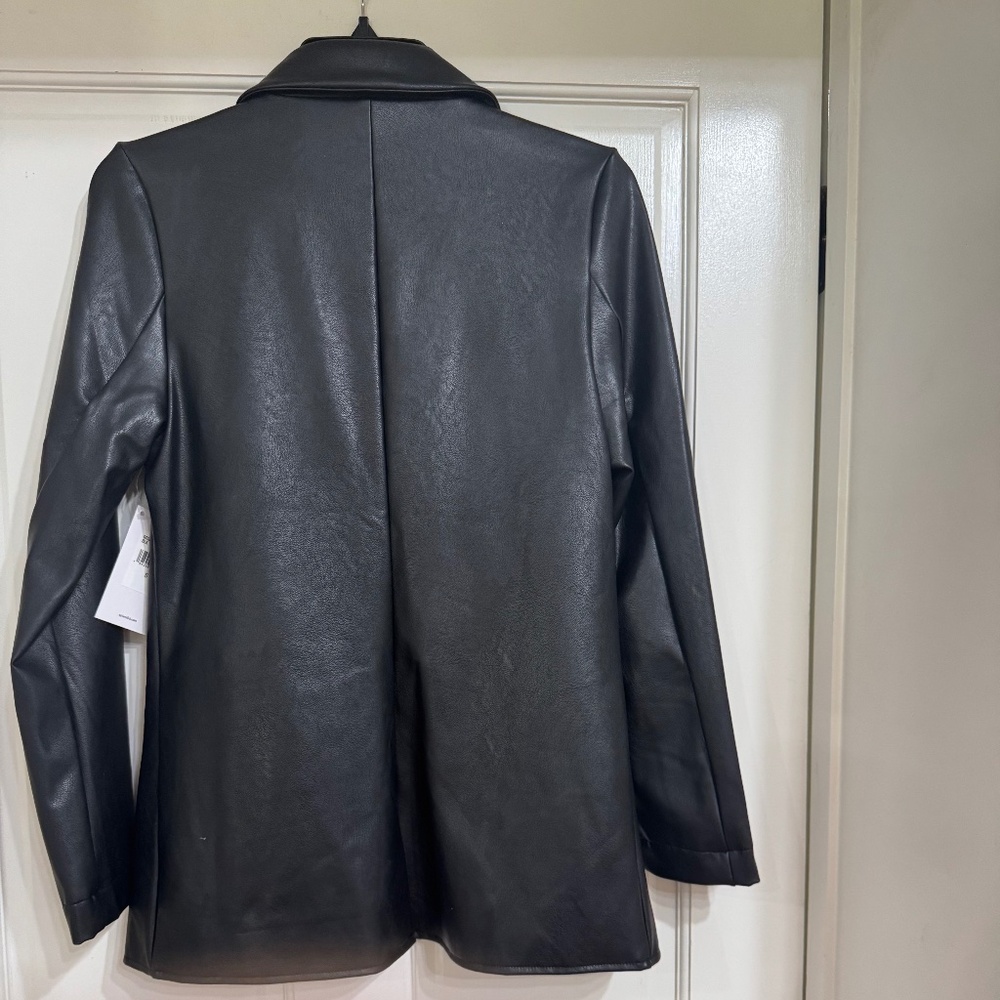 SALE NEW with Tags Splendid Black Leather Classic Jacket sz S - Picture 3 of 6